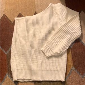 White one shoulder sweater- never worn!